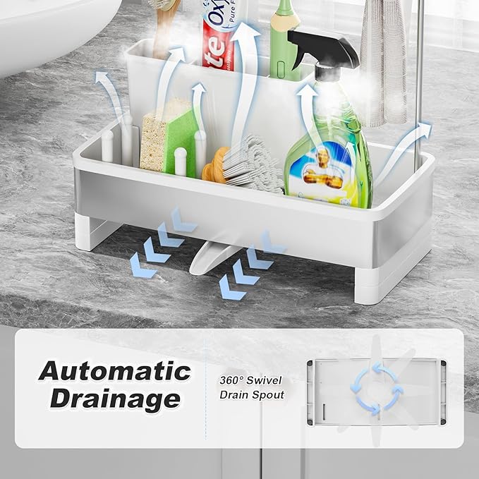 Ewaiira Stainless Steel Sink Caddy, Sponge Holder