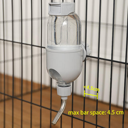 TOKAYIFE Pet Water Bottle for Cage Crate 500ml Water Dispenser for Small Animal Rabbit Guinea Pig Chinchilla Ferret Squirrel Hedgehog (Grey)
