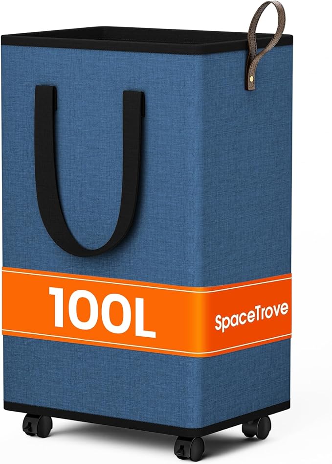 Laundry Basket with Wheels, Collapsible Laundry Baskets, Laundry Hamper with