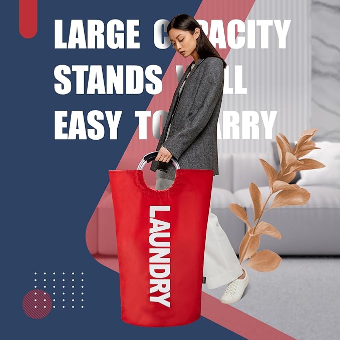 Caroeas 125L Laundry Basket, Large Laundry Hamper, Laundry Bag