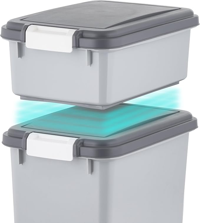 IRIS USA Dog Food Storage Container, 30 lbs & 11 lbs Combo, Cat Food Storage