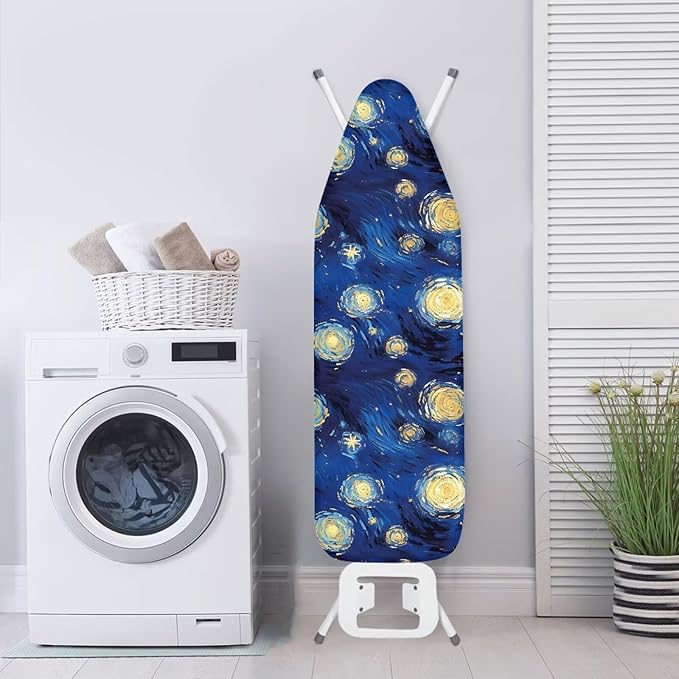 Galaxy Star Steam Ironing Board Cover Standard Size 15" X 54", Starry Night Oil