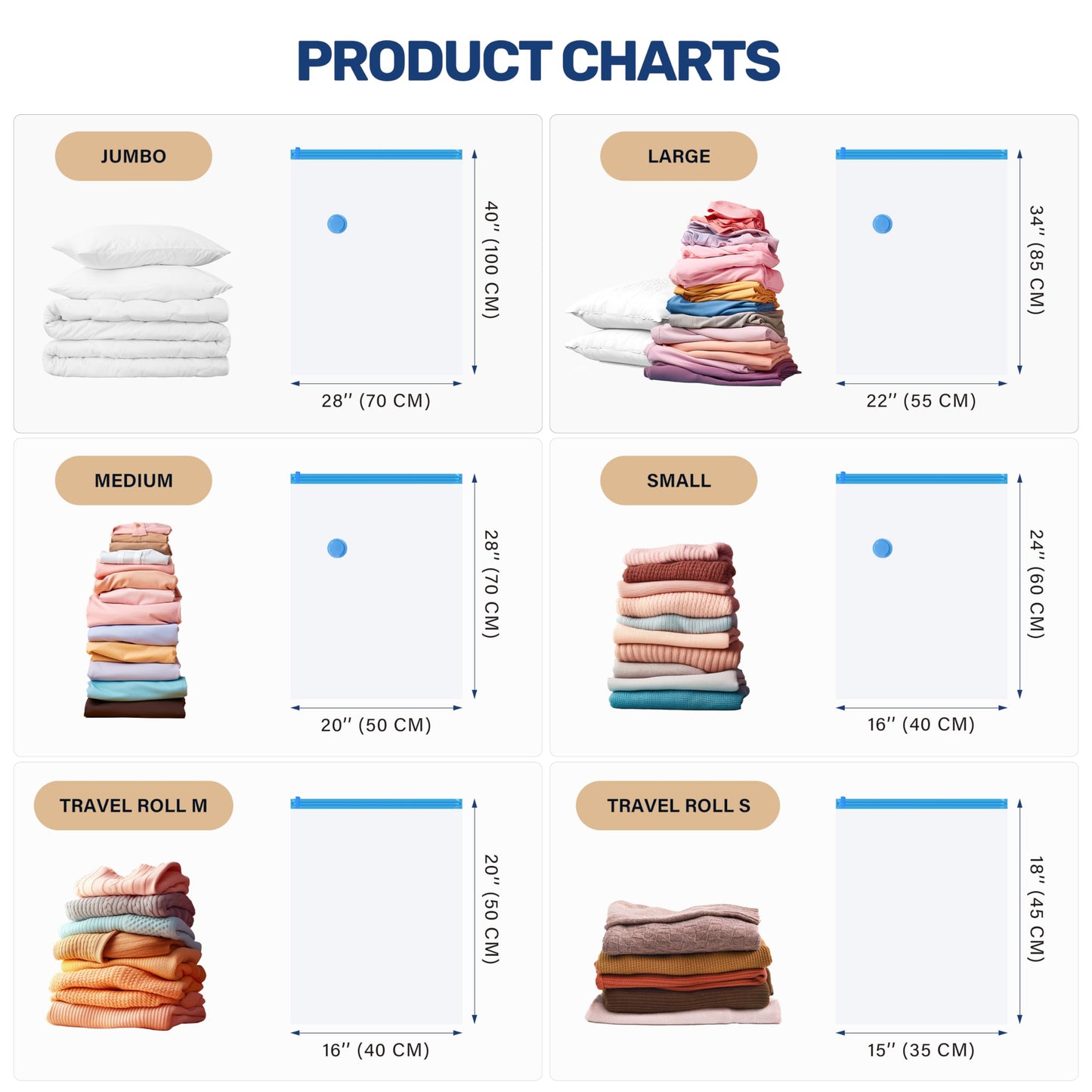 Simple Deluxe 20 Pack Space Saver Bags (4 Jumbo/4 Large/4 Medium/4 Small/4 Roll M) Vacuum Storage Bags, Vacuum Seal Bags with Hand Pump for Comforters, Blankets, Bedding, Pillows and Clothes