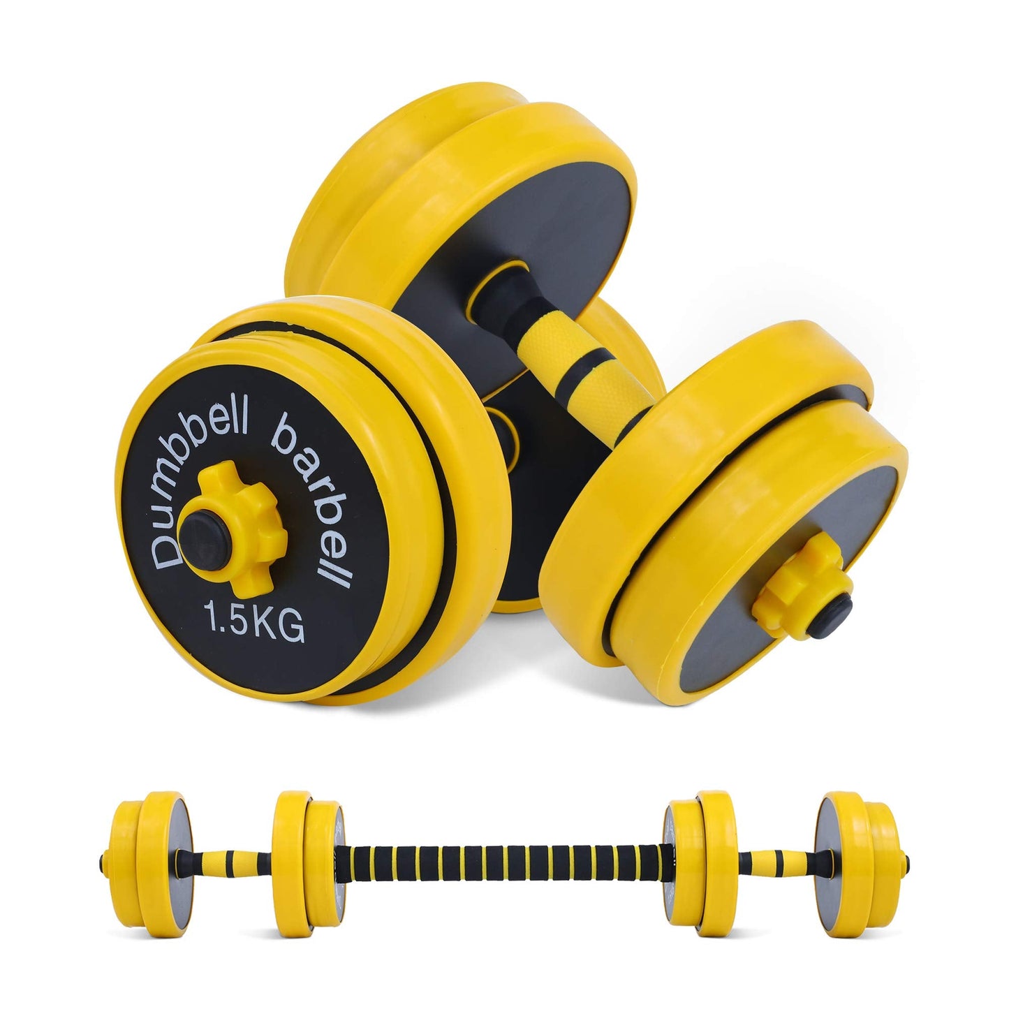 Nice C Weights, Dumbbell Set, Kettlebells, Adjustable Dumbbells, Barbell Weight Set, 20-40-50-70LB 3-in-1 set, Non-Slip, All-purpose