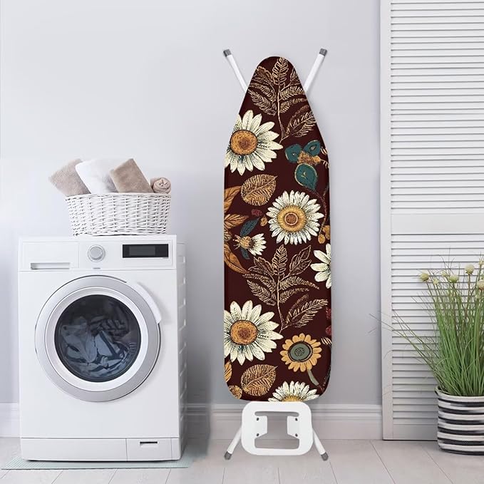 Daisy Print Ironing Board Cover Standard Size 15x54 Inch Iron Cover