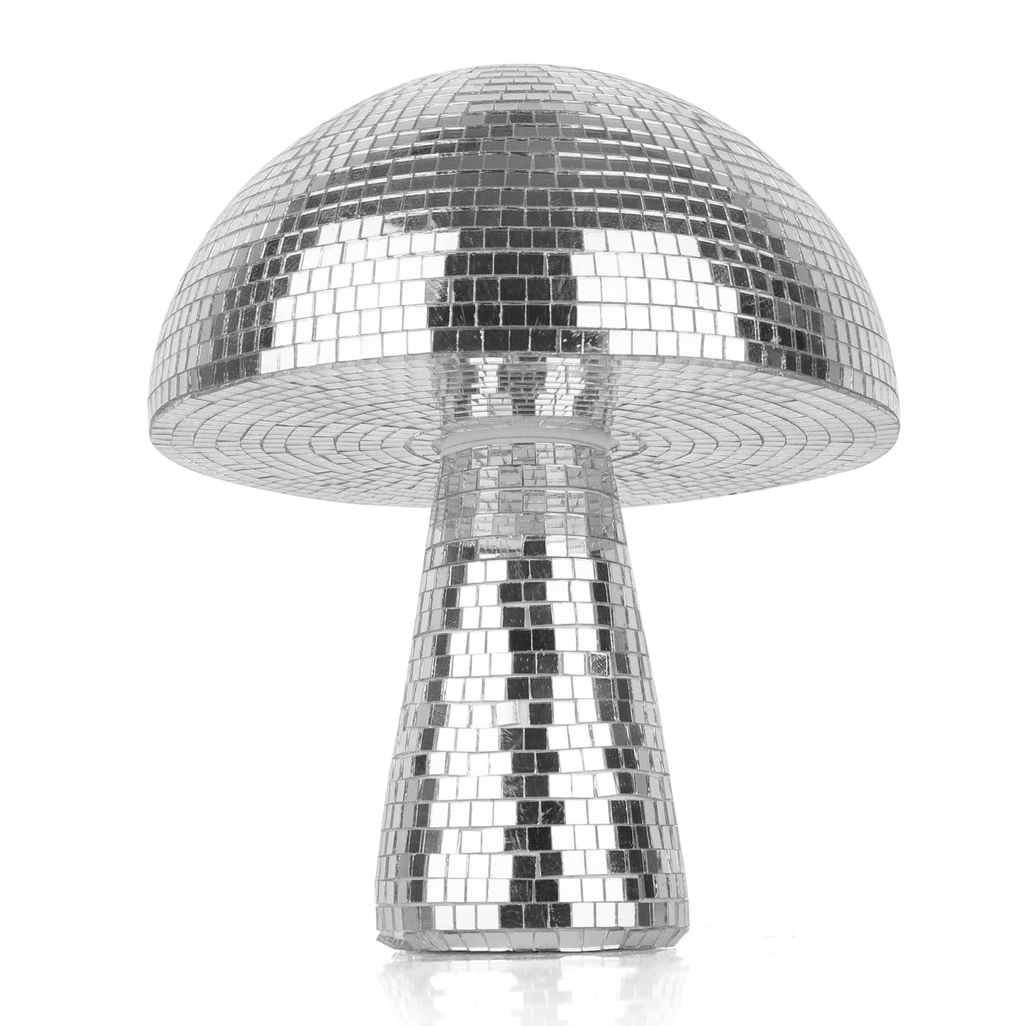 Yeehlmer Creative Mushroom Disco Ball for Party, Table Decor Mirror Retro Handmade Disco Ball Mushroom Shape Home Art Decorations,Bar Ornaments(Silver, S(5.9''))