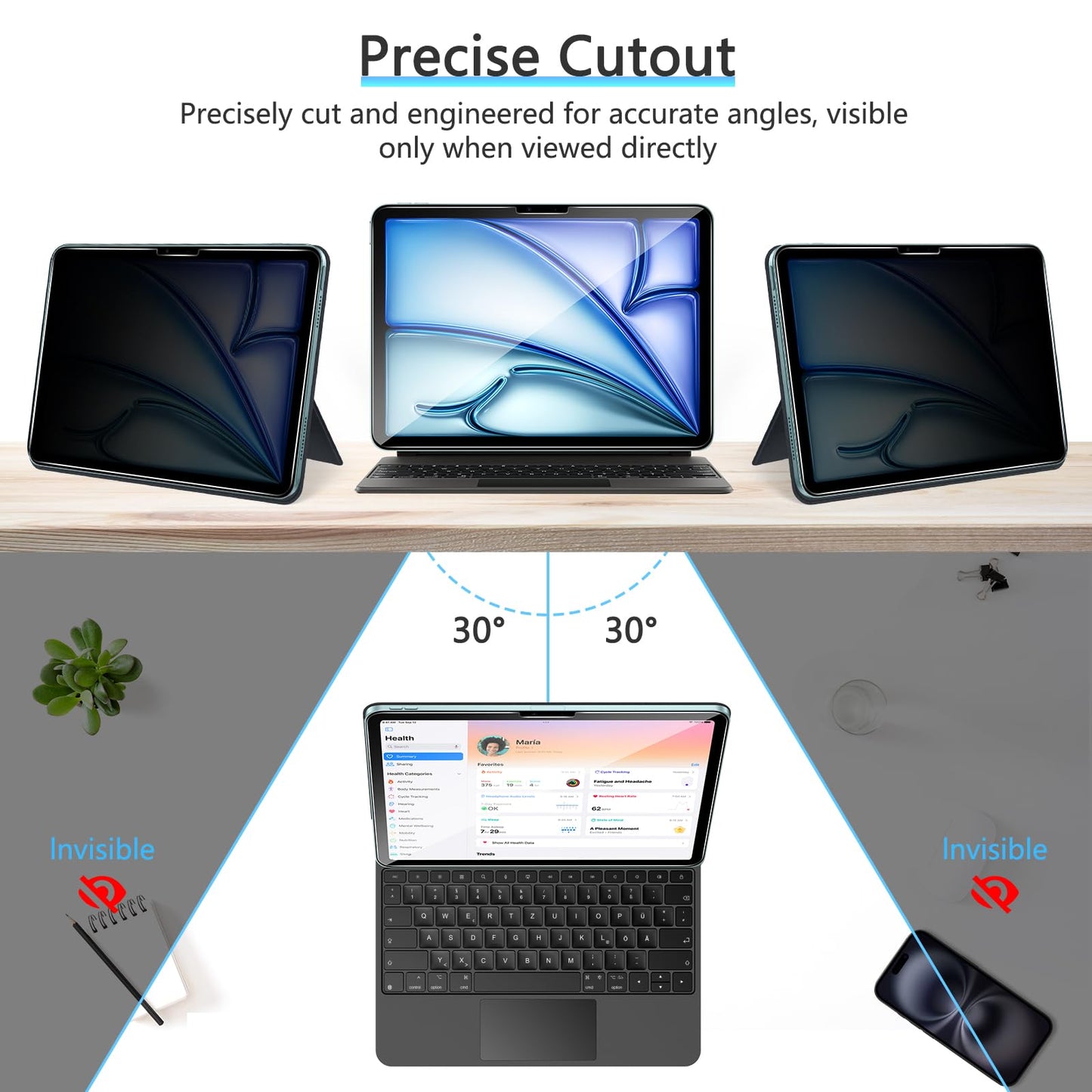 OMOTON Screen Protector for iPad Air 5th 4th Generation (Air 5/4, 10.9 Inch, 2022/2020) iPad Pro 11 Inch (2022/2021/2020/2019) Tablet - Tempered Glass, Case Friendly, Apple Pencil Compatible, 2 Pack