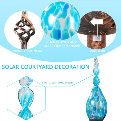 Solar Garden Lights, Solar Flame Lights Outdoor Decorative Garden Stakes Decor Waterproof Flame Solar Stake Lights for Outside Yard Patio Lawn Porch Cemetery