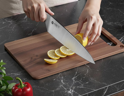 ASETY Knife Set - Ultra Sharp Knives Set for Kitchen with block, 15 PCS Stainless Steel Knife Set with Built-in Sharpener, Ergonomic Non-Slip Handle, Elegant Box for Men Women, Mothers Day