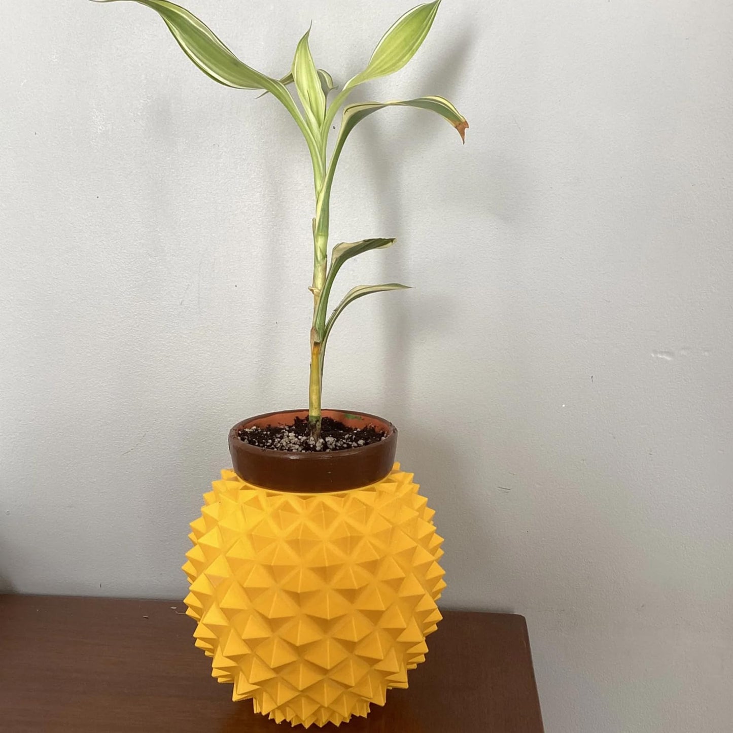 TIME&TRAVE Cute Pineapple-Inspired Indoor Plant Pots - 4.96 Inch Fower Pot Small Succulent Green Plants Pot, Cute Plant Gifts for Plant Lovers