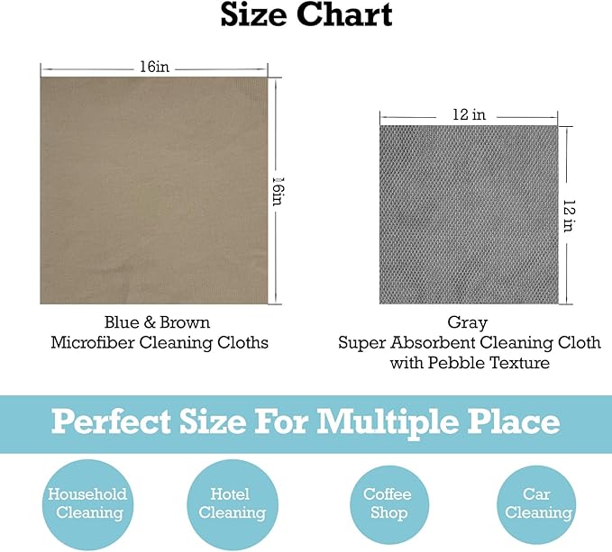 Lint-Free Streak-Free Glass Cleaning Cloth 3-Pack