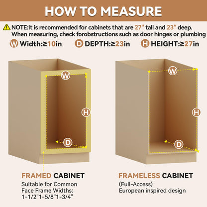 Grehitk Pull Out Spice Rack Organizer for Cabinet (8" W x 22.3" D x 25.2" H), Sliding Spice Rack for Kitchen Cabinet, Wood Pull Out Cabinet Organizer for Multi-Use