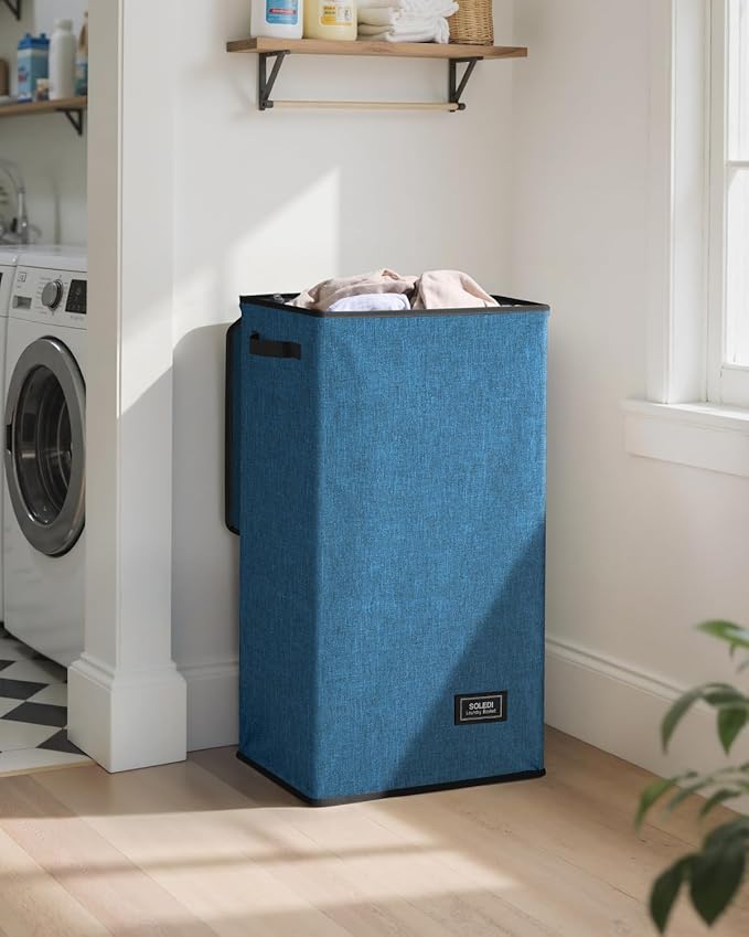 SOLEDI Laundry Hamper with Lid 100L Large & Tall Collapsible Laundry Baskets