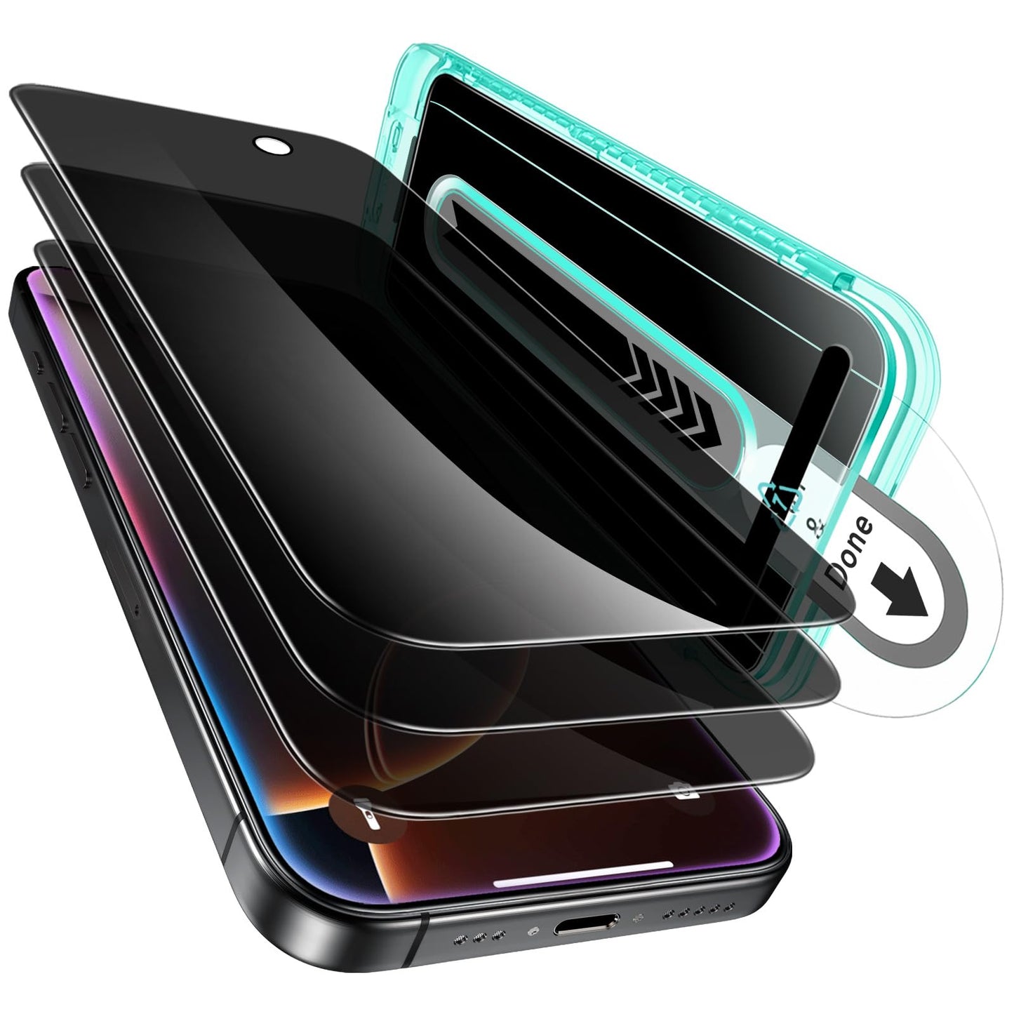 ESR 3 Pack for iPhone 16 Pro Max Screen Protector, [9H Hardness] [Military Grade Shatterproof] Tempered Glass Film with Flawless Fit Tray, HD Clear, Scratch Resistant