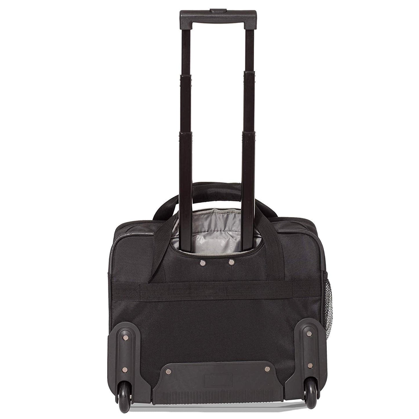 Aerolite Ryanair Priority Boarding, Easyjet Plus, BA, WizzPriority, Jet2 Approved Rolling Padded Laptop Case Bag 2 Wheels - Fits up to 15.6", Business Trolley Hand Cabin Luggage Case (Black x2)