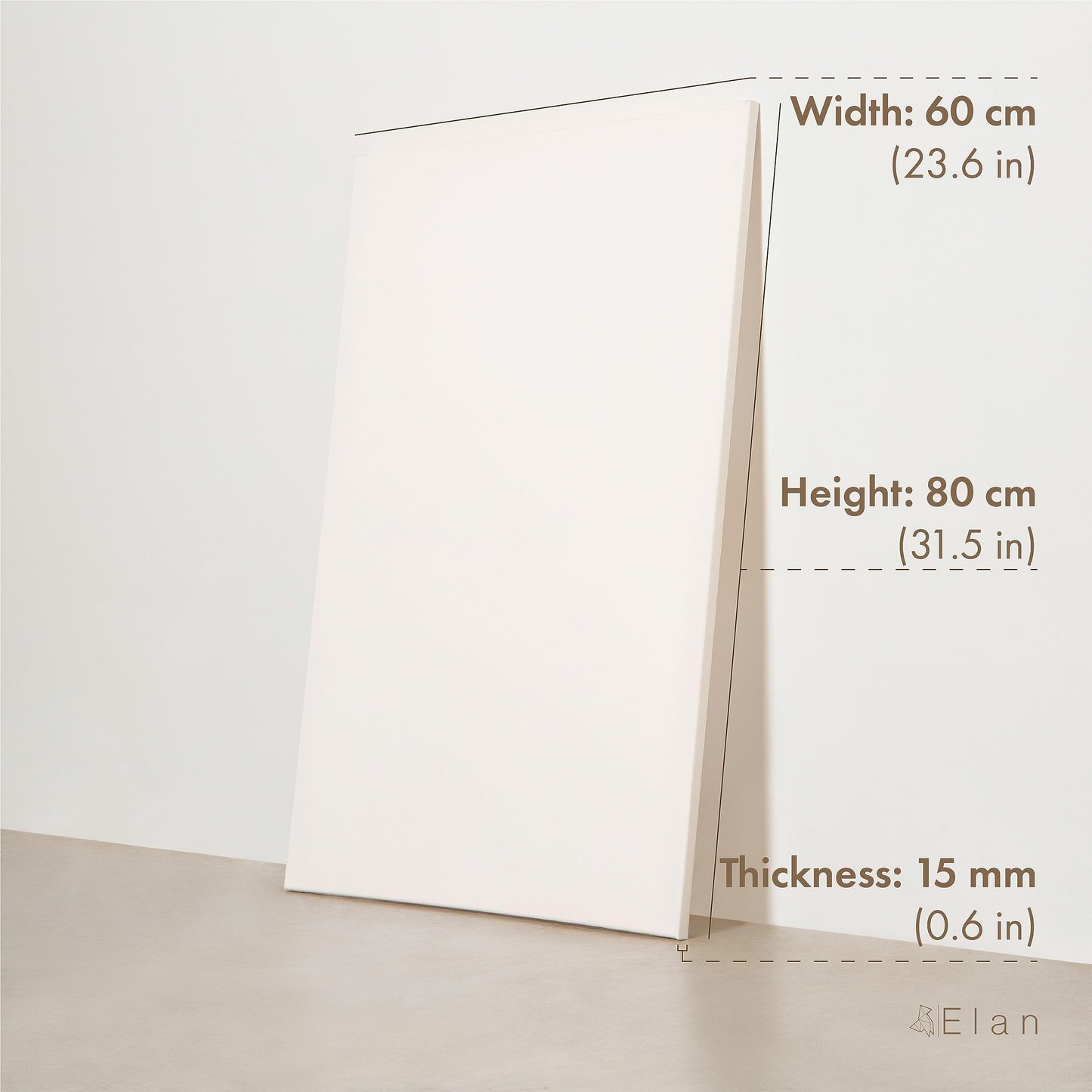 Elan Stretched Canvases 60x80 CM, 4-Pack Large Canvas for Painting 280 GSM, Triple Primed Large Stretched Canvas for Painting 60x80 CM