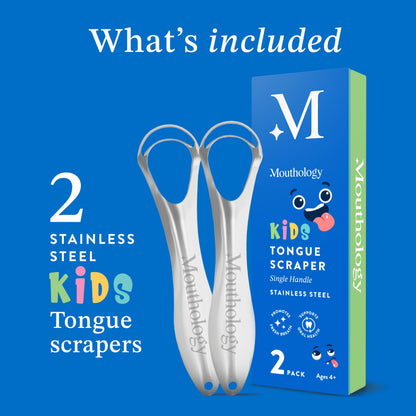 Mouthology Tongue Scraper for Adults (2 Pack), Reduce Bad Breath, Metal Tongue Scraper, Tongue Cleaner, Tongue Scraper, Stainless Steel Tongue Scraper, Tongue Cleaner for Adults, Tongue Scrubber