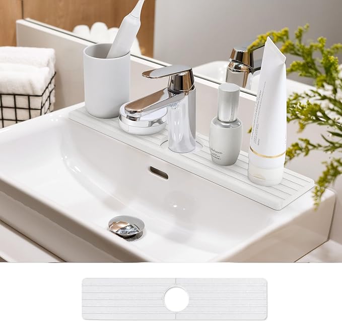 WIFORH Sink Faucet Mat, Quick Drying Stone Mat