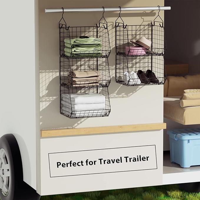 4 Tier Closet Hanging Organizer, Closet Organizers and Storage