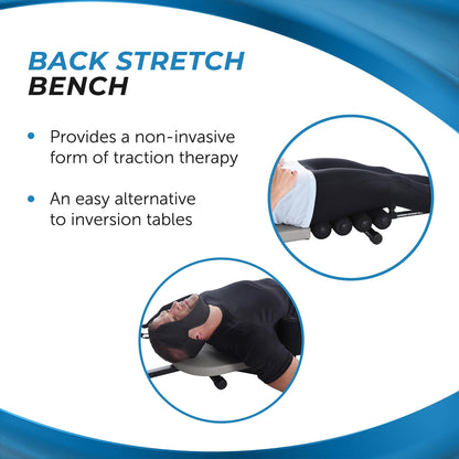 Stamina Inline Back Stretch Bench with Cervical Traction - Back and Neck Decompression - Inversion Table Alternative - Up to 250 lbs Weight Capacity