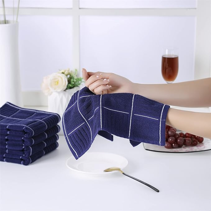 Glynniss Kitchen Towels and Dishcloths Set, Four Dish Towels 16x26 Inches