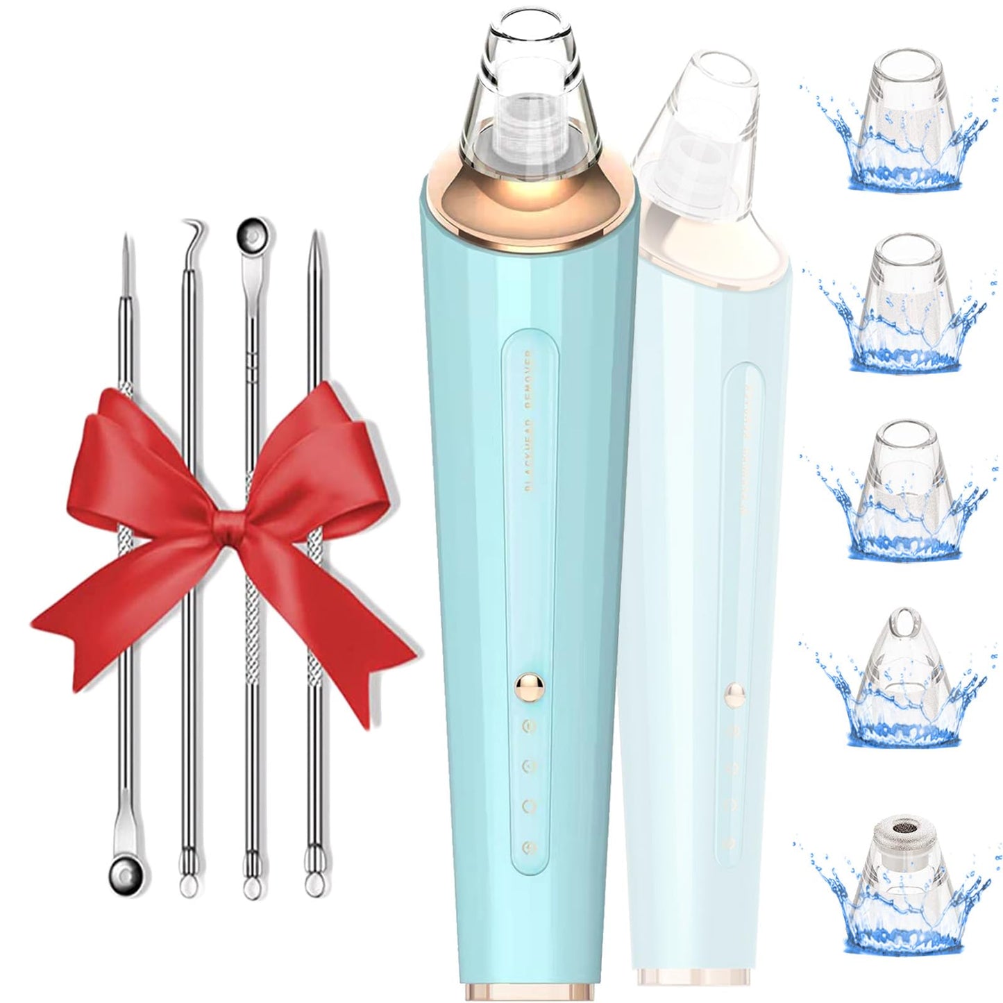Blackhead Remover Pore Vacuum, Upgraded USB Rechargeable Facial Pore Cleaner Blackhead Removal Kit with 3 Suction Power,5 Probes Black Head Extractions Tool for Women & Men