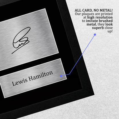 HWC Trading Lewis Hamilton Ferrari Gifts Printed Signed Autograph Picture for F1 Formula 1 Racing Fans - A4 Framed