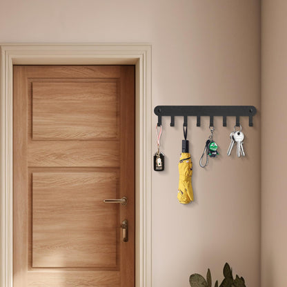 Suzurana 2 Pack Key Holder Wall Mount, Key Holder for Wall,Key Wall Holder, Key Hooks Hanging Keys, Key Hanger Wall Mount with 8 Hooks, Key Rack for Living Room, Kitchen, or Bathroo