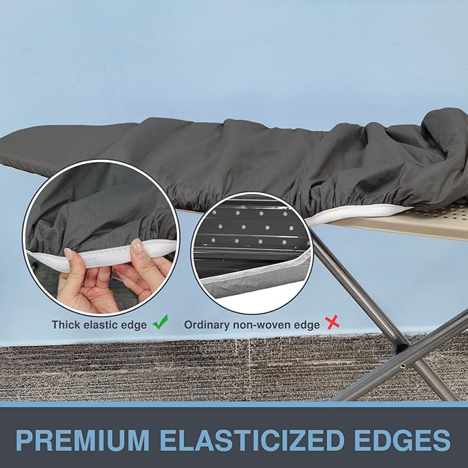 Ironing Board Cover and Pad, Standard Size 15x54, Thick Padding, Elastic Edge
