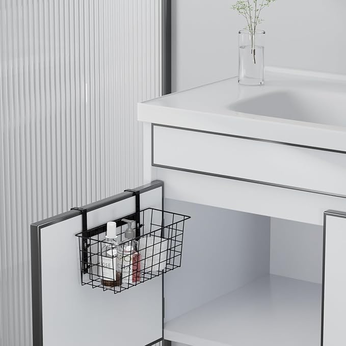 MaraFansie Basket with Hook, Grid Storage Basket, Over the Cabinet Door
