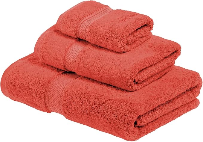 SUPERIOR Solid Egyptian Cotton Towel Set, Hand Towel 20” x 30”, Bath Towel 30”