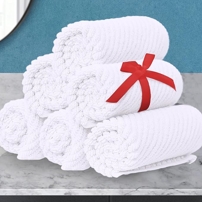 White Washcloths for Bathroom