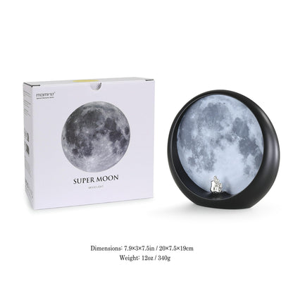 mamre Super Moon Lamp Dimmable Nightlight Unique Gift for Him/Her-Snguule Lovers Sitting Under The Super Moon