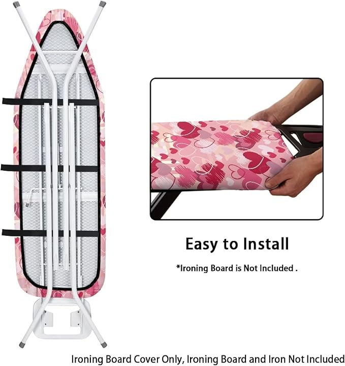 Love Heart Ironing Board Cover Standard Size Romantic Iron Board Cover