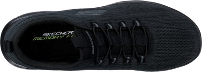 Skechers Men's Summits-LOUVIN Low Shoes, Black Mesh/Pu/Trim, 11 UK