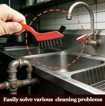 6-Pack Non-Scratch Nylon Cleaning Brushes - Mini Head Design with Ergonomic Grip & Hanging Hole for Delicate Surfaces & Daily Cleaning