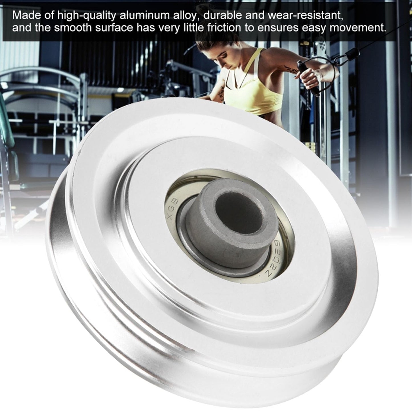 Jwthee Aluminum Pulleys for Cable Machine, 2 PCS Pulley Wheel Universal Bearing Wheel for Home Gym Exercise Machine Attachments (70mm)
