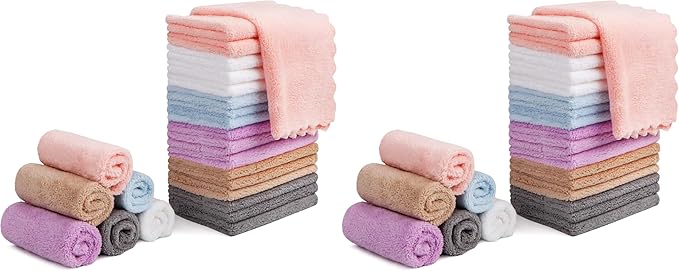 Orighty Makeup Remover Cloths, Soft & Washable Coral Fleece Microfiber