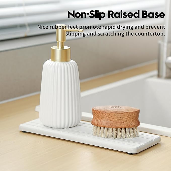 3 Pack Diatomite Stone Sink Tray, Water Absorbing Mat