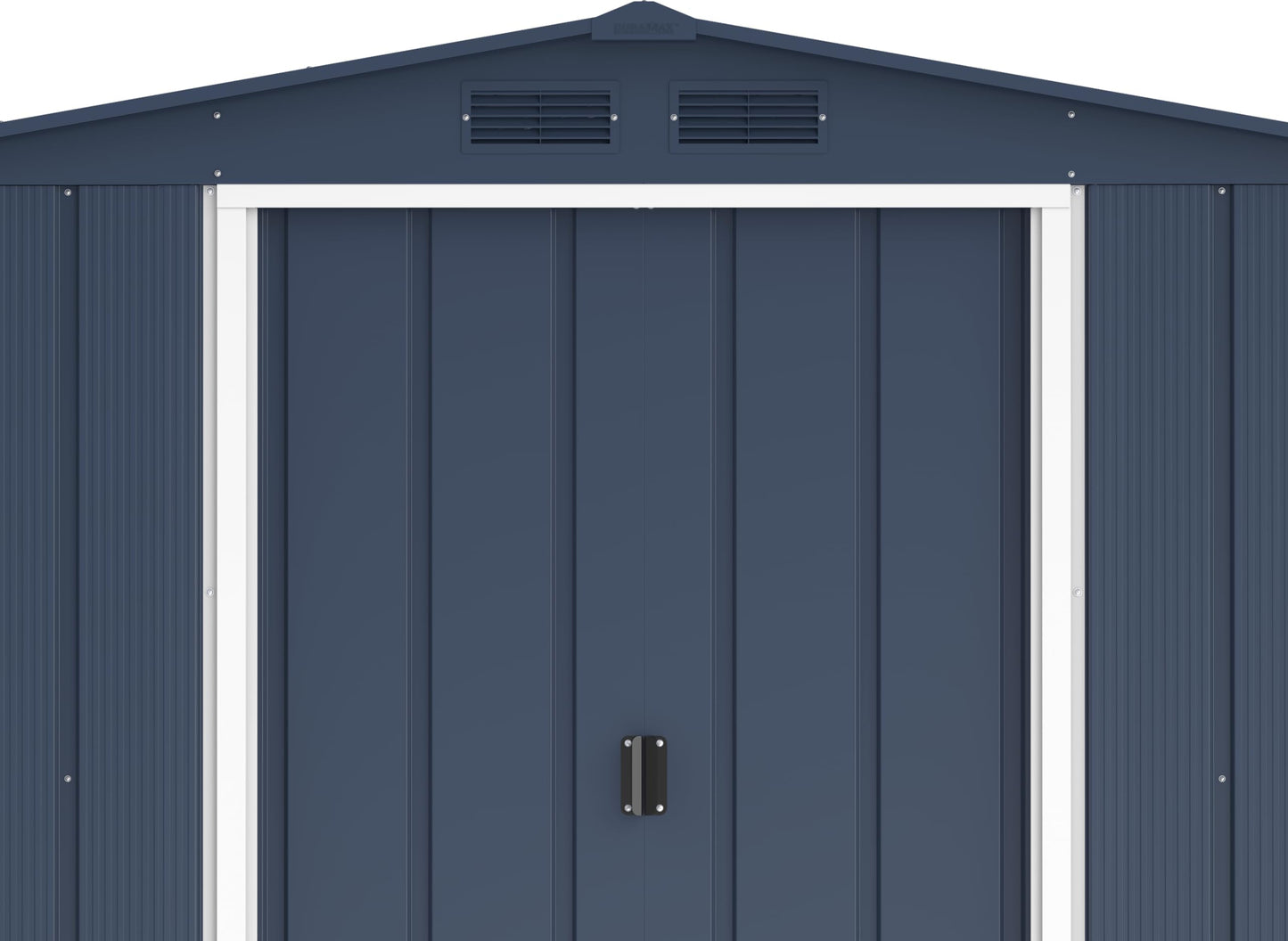 Duramax ECO 8 x 8 (6.35 m2) Metal Garden Storage Shed, Hot-Dipped Galvanized Metal Garden Shed, Tool Storage Shed, Strong Reinforced Roof Structure, Maintenance-Free Metal Shed, Anthracite