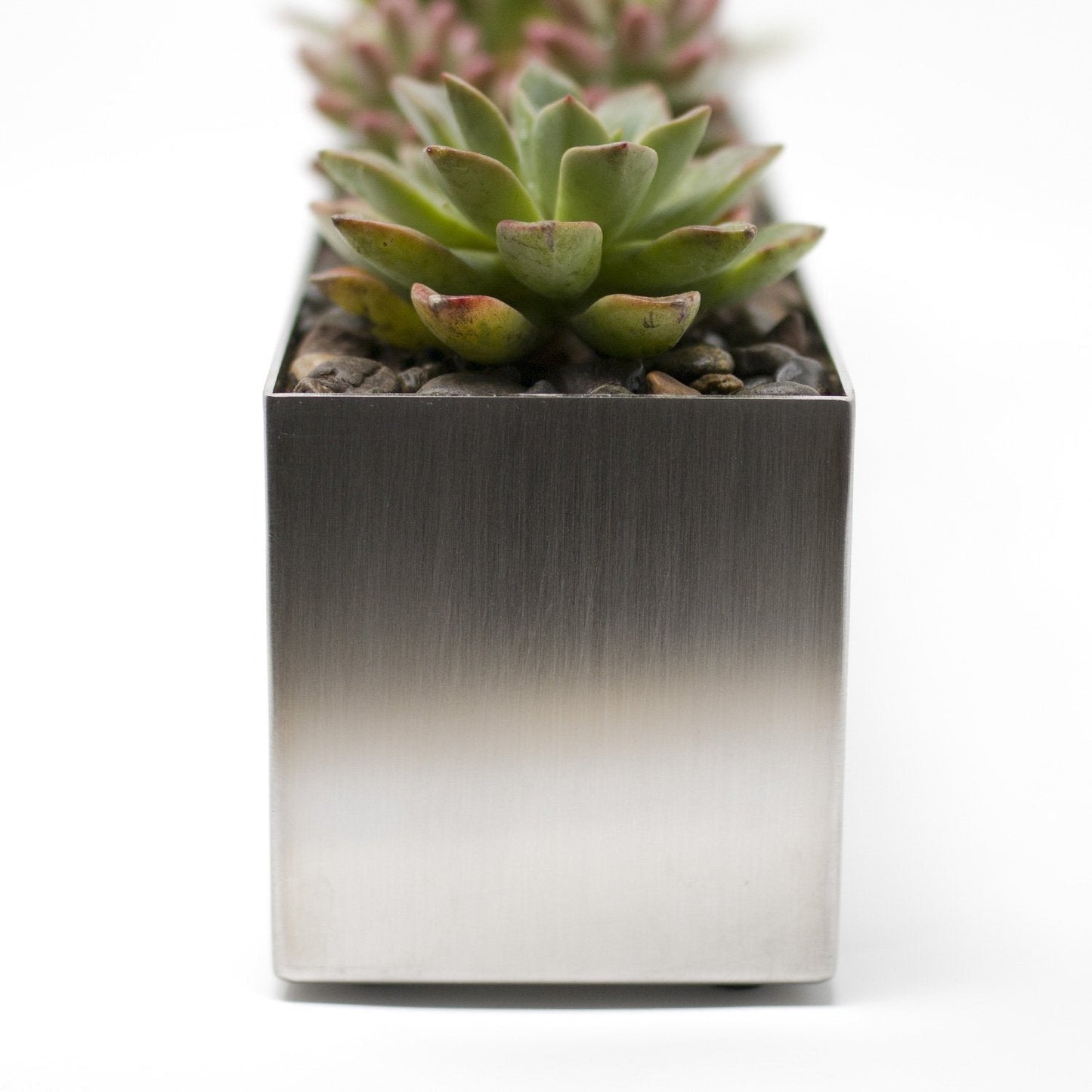 Buhbo Modern Trough Rectangle Planter 32 inch, Brushed Stainless Steel