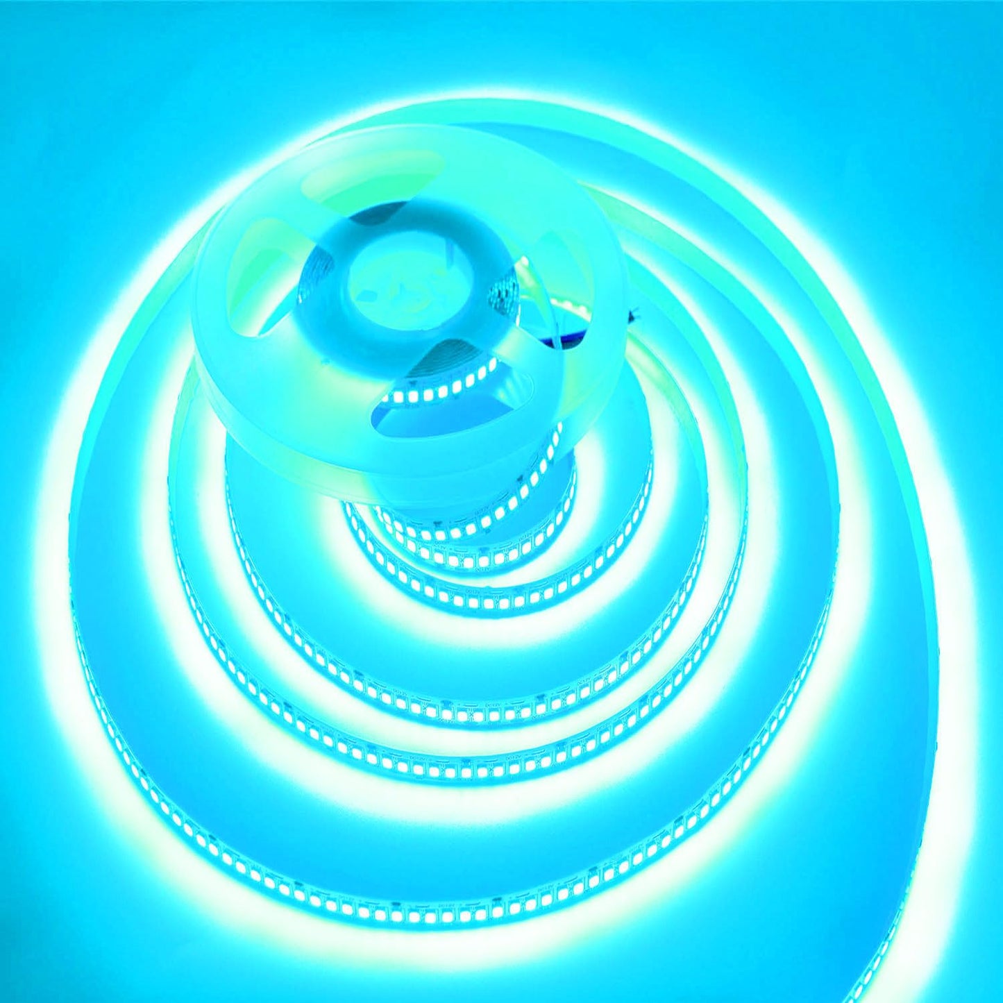 HAASHADA LED Strip Lights, DC12V 5m/16.4ft Dimmable 2835 LED Lights Strip, Super Bright 1200 LEDs 24000LM LED Ribbon Strip Lights Non-Waterproof, 2 Times Brightness Than SMD 5050 (Ice Blue)