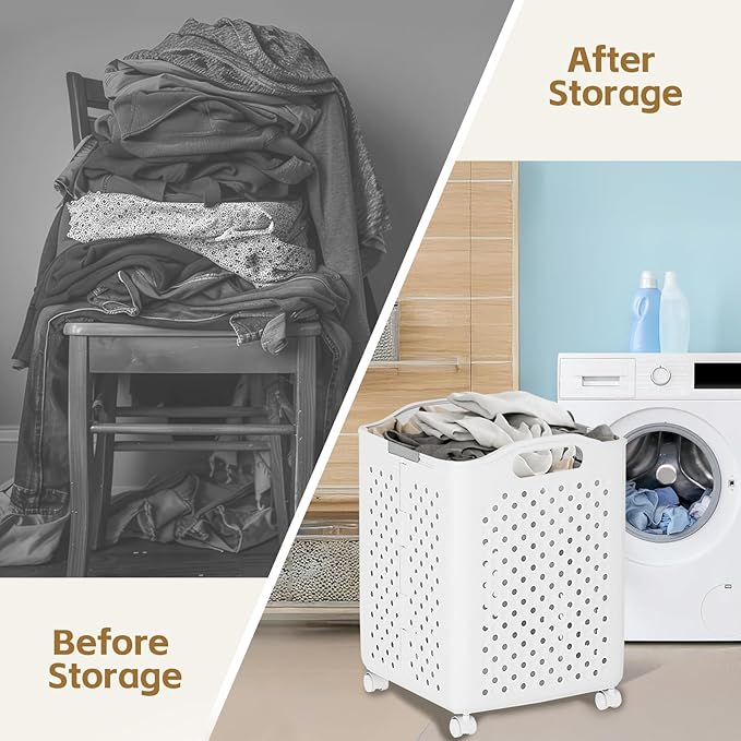 57L Collapsible Laundry Basket