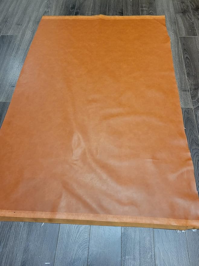 Golden Tan Soft Faux Leather Fabric Sheet PU Leather Sold by The Yard Synthetic