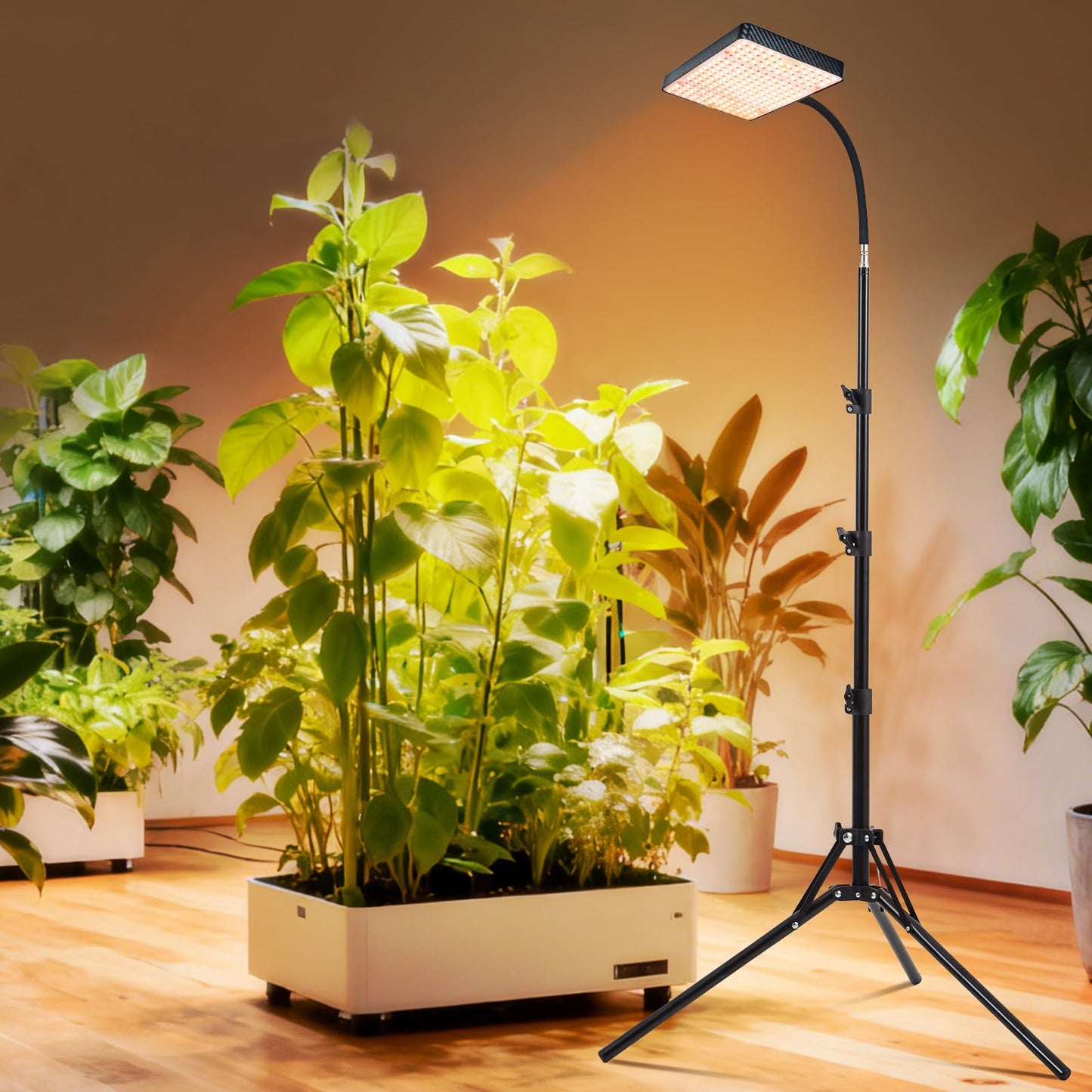 GroCruiser 2026 Grow Light on Stand for Indoor Tall Plants, Bonsai Tree, Bright Natural Sunlight Full Spectrum, 4/8/12/16/20H Timer, 25 Watt Power Draw, NO Need Adapter, 24"-64" Height Adjustable