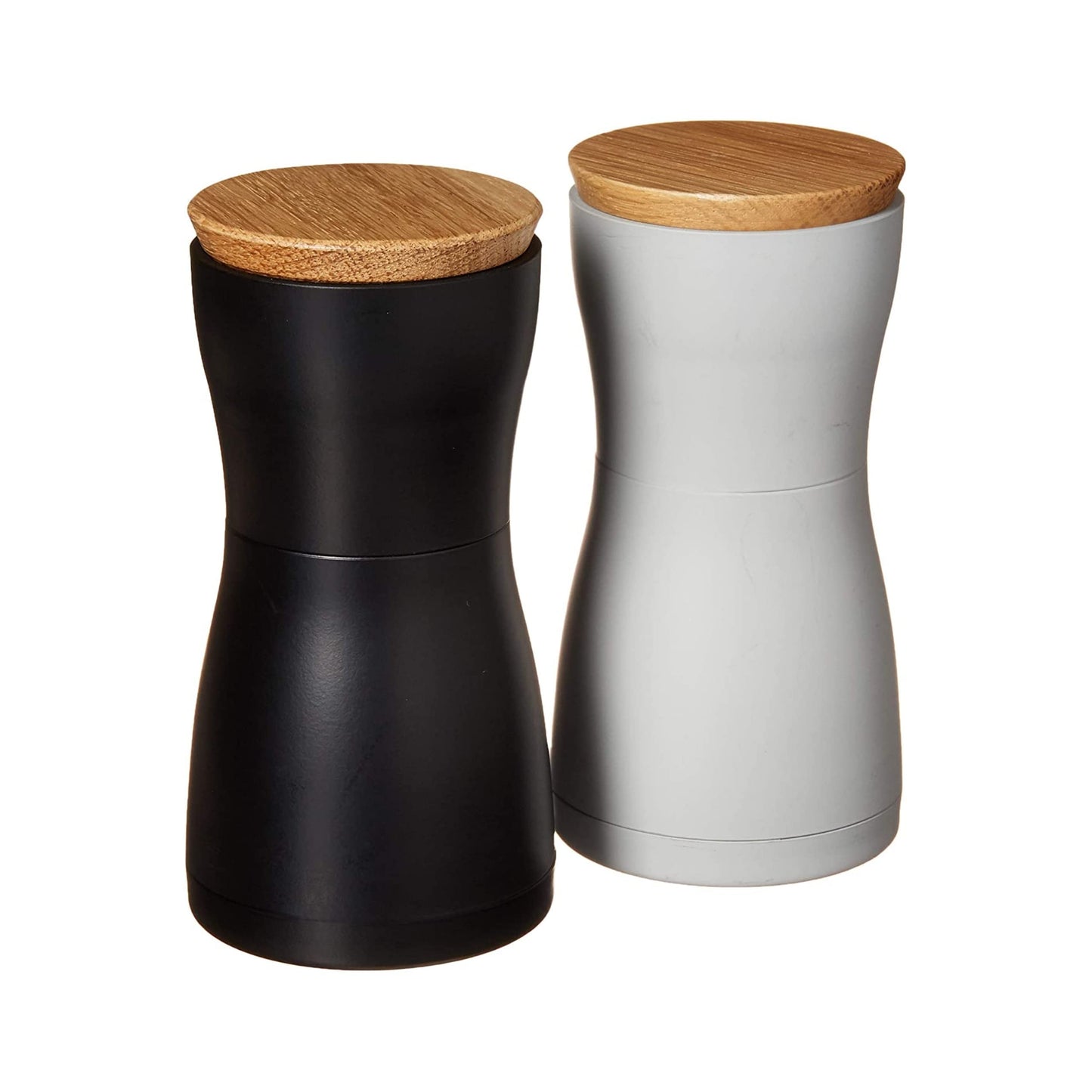 AdHoc Twin Salt and Pepper Mill Gift Set - Salt & Pepper Grinder for Gourmet Seasoning - Adjustable Manual Grinder for Fine to Coarse Spices