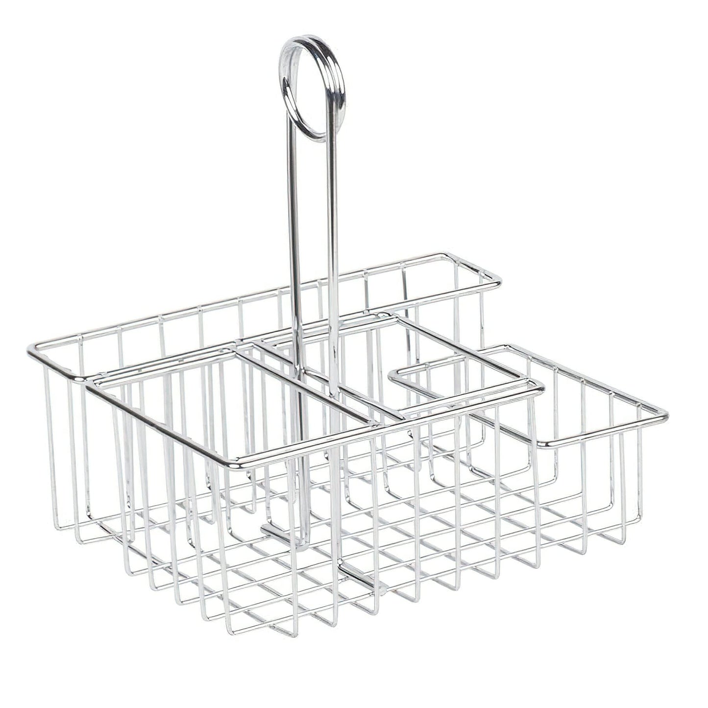 GET Modern Chrome Metal Four Compartment Condiment Caddy Table Caddies Collection