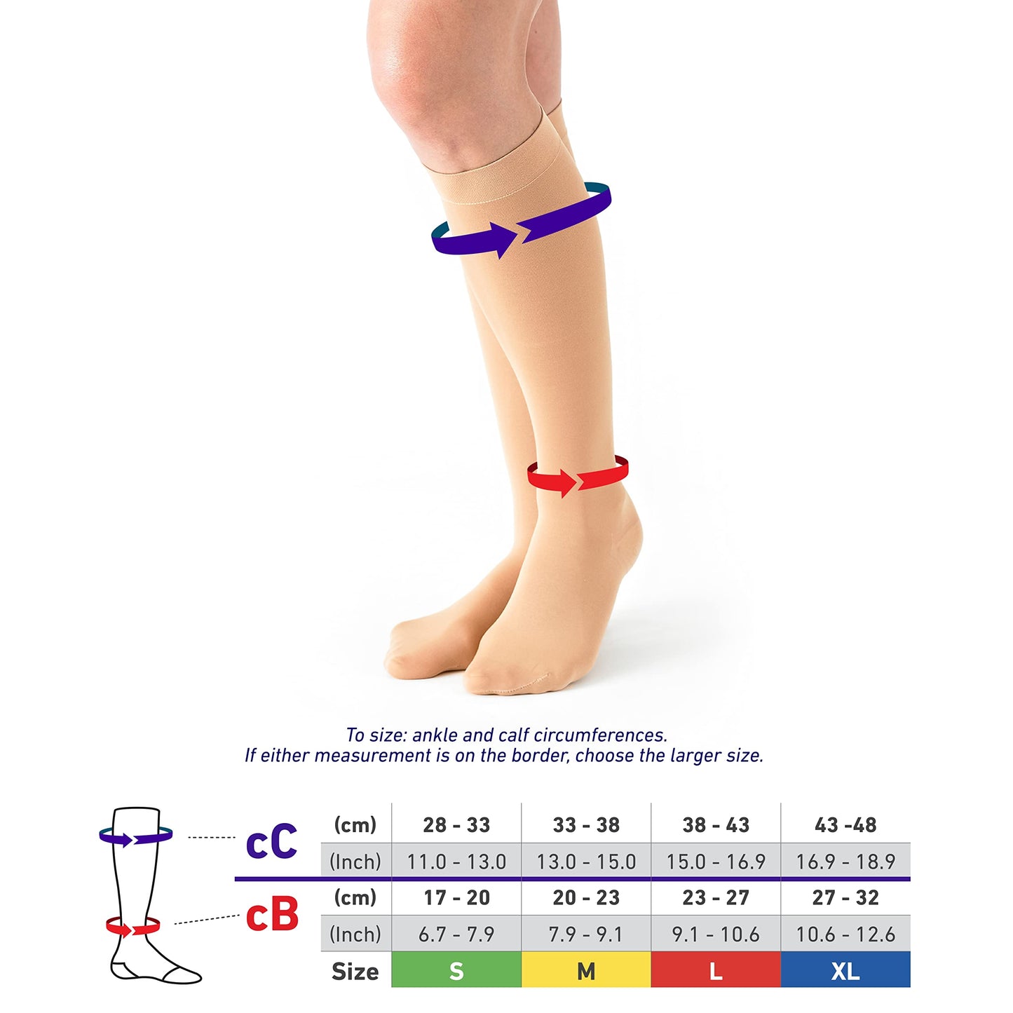 Neo-G Travel Flight Socks for Women and Men - Graduated Compression - For Flying, Mild Varicose Veins, Long Haul Flights, Improving Circulation, Tired, Aching Legs - Class 1 Medical Device - Beige - L