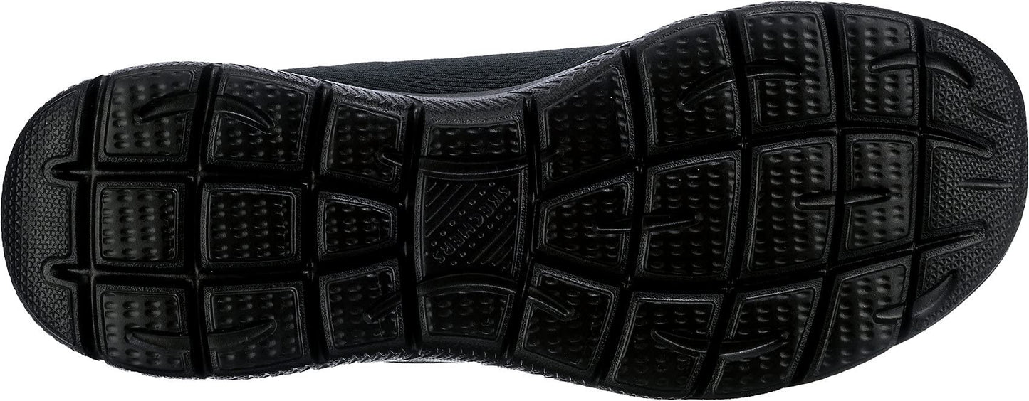 Skechers Men's Summits-LOUVIN Low Shoes, Black Mesh/Pu/Trim, 11 UK
