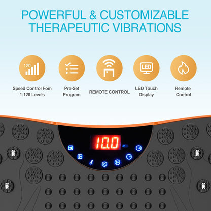 AXV Vibration Plate Fitness Platform Exercise Machine Vibrating Shaking Full Body Shaker Workout Vibrate Stand Shake Board Sport for Weight Loss Fat Burner for Gym Home Office